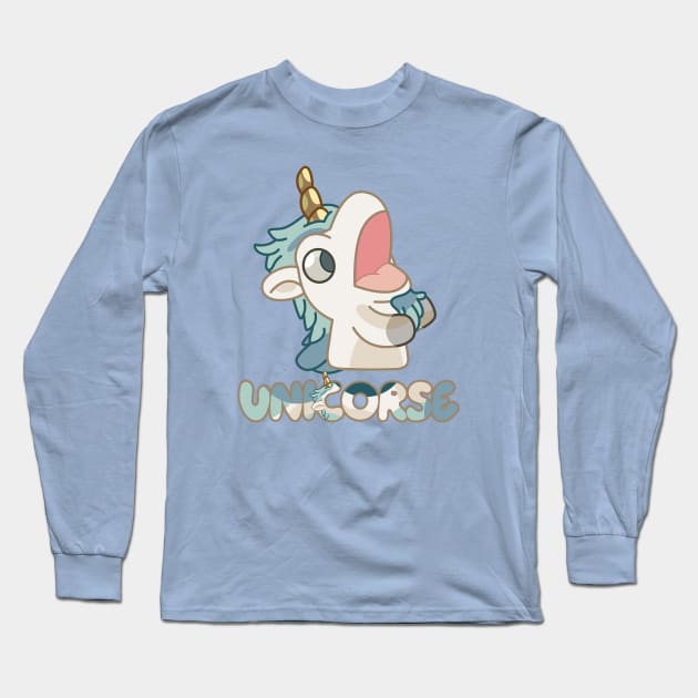 Unicorse  the cheekiest Long Sleeve T-Shirt by KOMIKRUKII